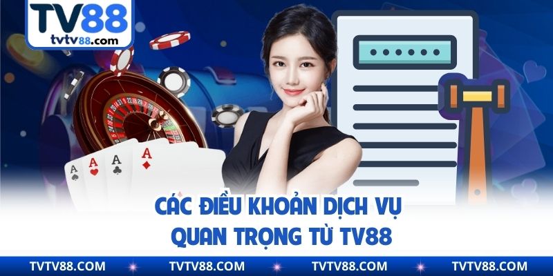 Các điều khoản dịch vụ quan trọng từ TV88